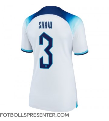 England Luke Shaw #3 Hemma Matchtröja Dam VM 2022 Kortärmad